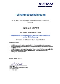 Teilnahmebescheinigung Jörg Bernard